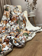 Veloursdecke mit Muster